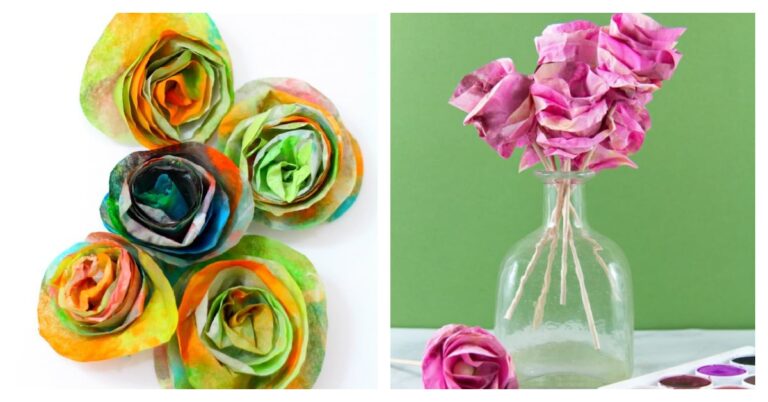 Coffee Filter Rose Crafts for Kids Kids Activities Blog FB