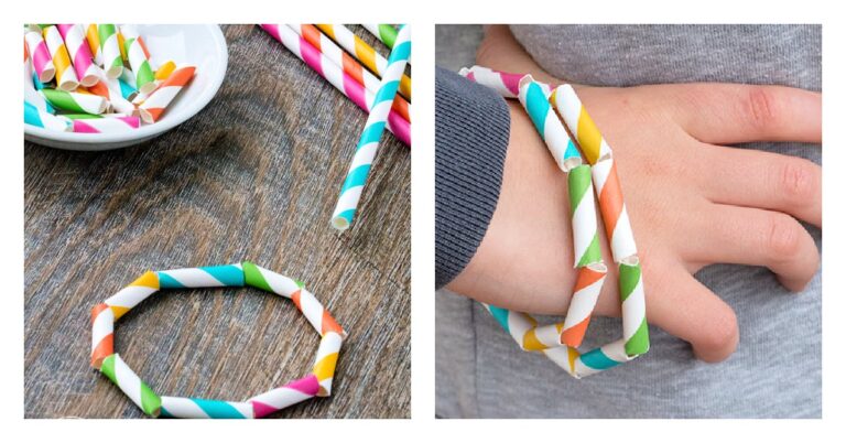 Make paper straw bracelets Kids Activities Blog