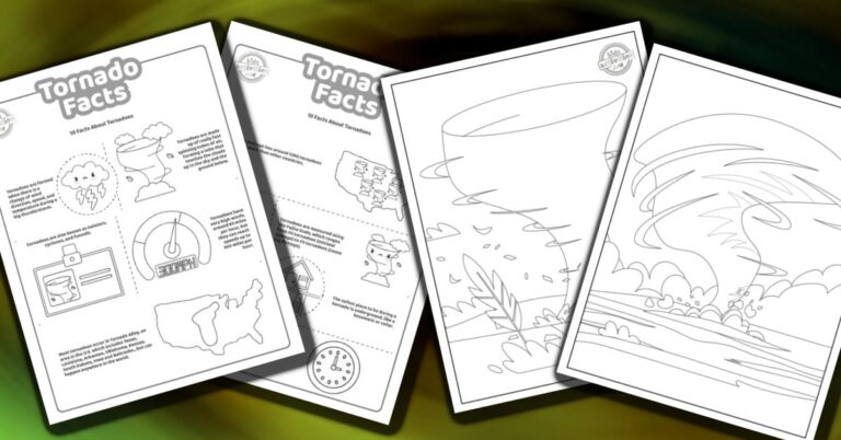 Tornado coloring pages and tornado facts for kids fb