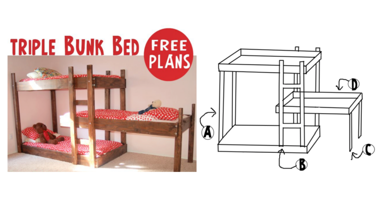 Triple bunk bed free plans Kids aCtivities Blog FB