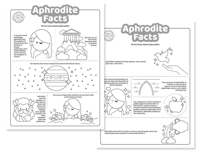 Aphrodite Facts Coloring Pages Facebook