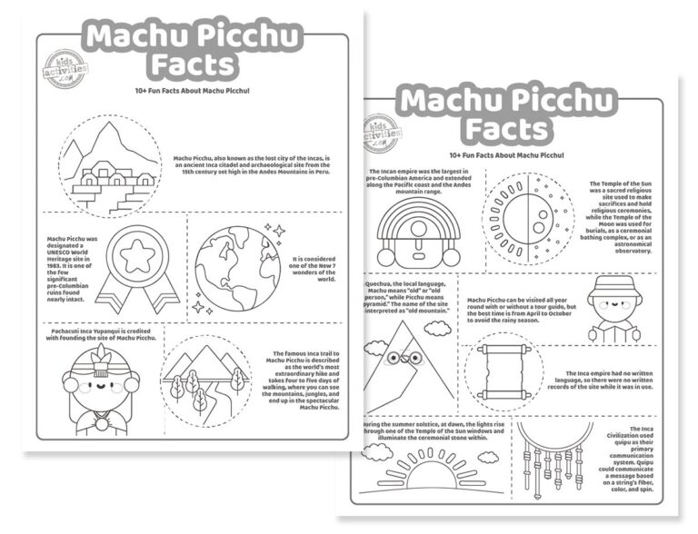 Machu Picchu Facts Coloring Pages Facebook