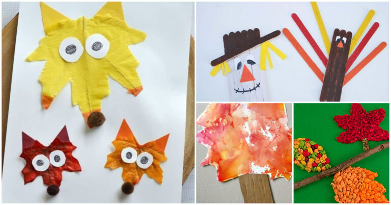 Fall crafts for kids featured on Kids activities Blog fb