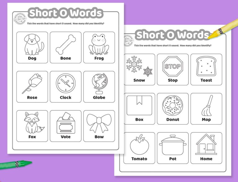 Short O Words Worksheets Facebook