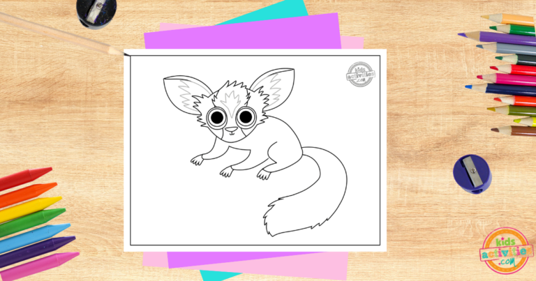 aye aye coloring sheet animals that start with a kids activities blog