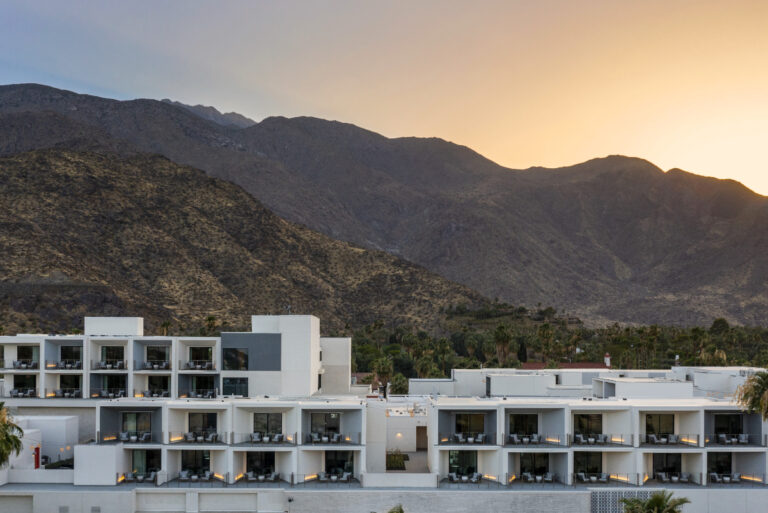 exterior of Thompson Palm Springs hotel from Hyatt Hotels