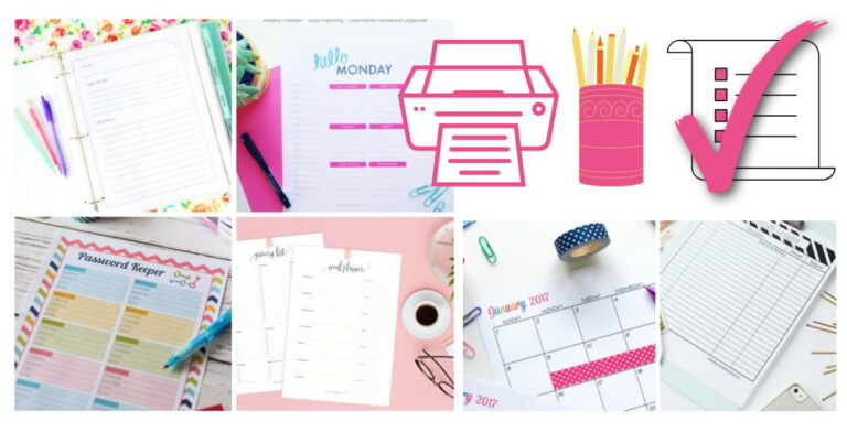 Printable Organization Pages from Kids Activities Blog FB