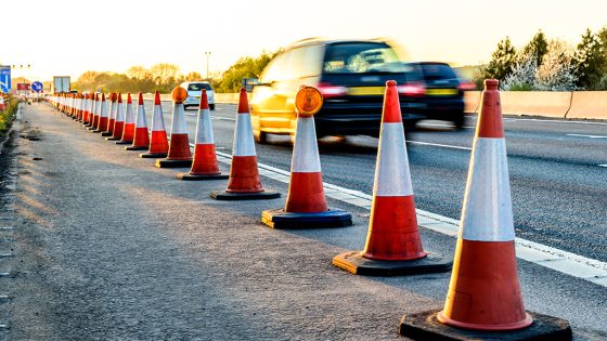 Motorway roadworks shutterstock